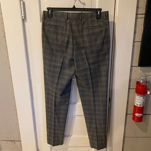 Murano Modern Comfort dress pant 32x32 grey with purple and white pattern